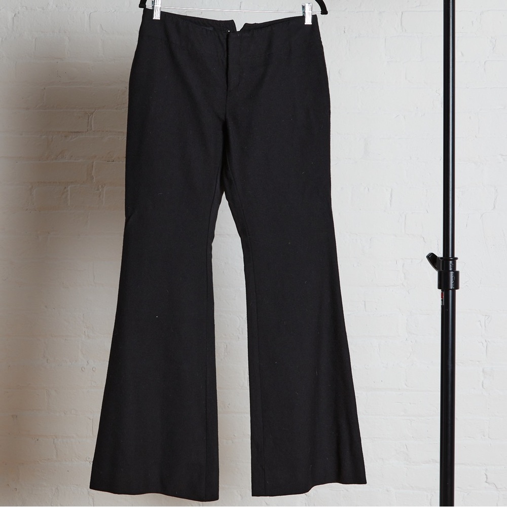 Gucci Pants size 42. Size 8. Black wool, lace-up back.